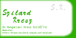 szilard kresz business card